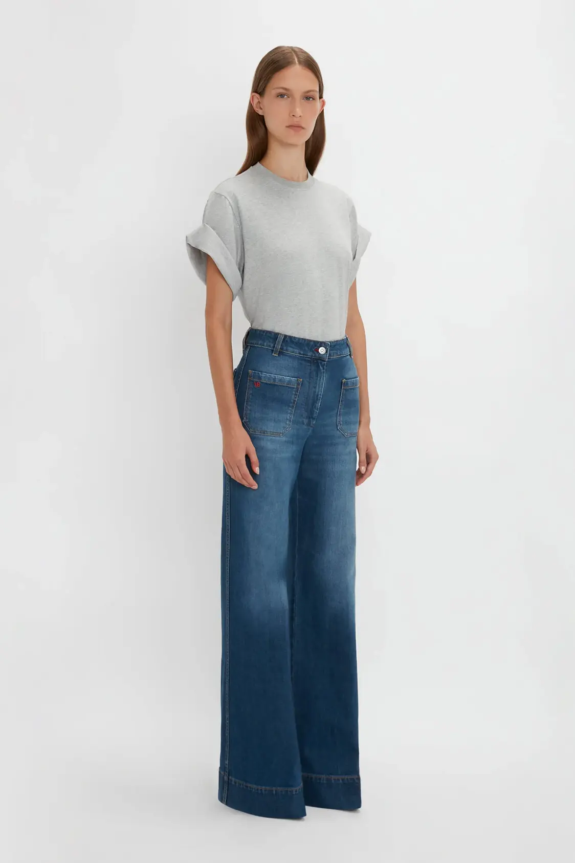 Alina High Waisted Jean In Shadow Wash - Image 2