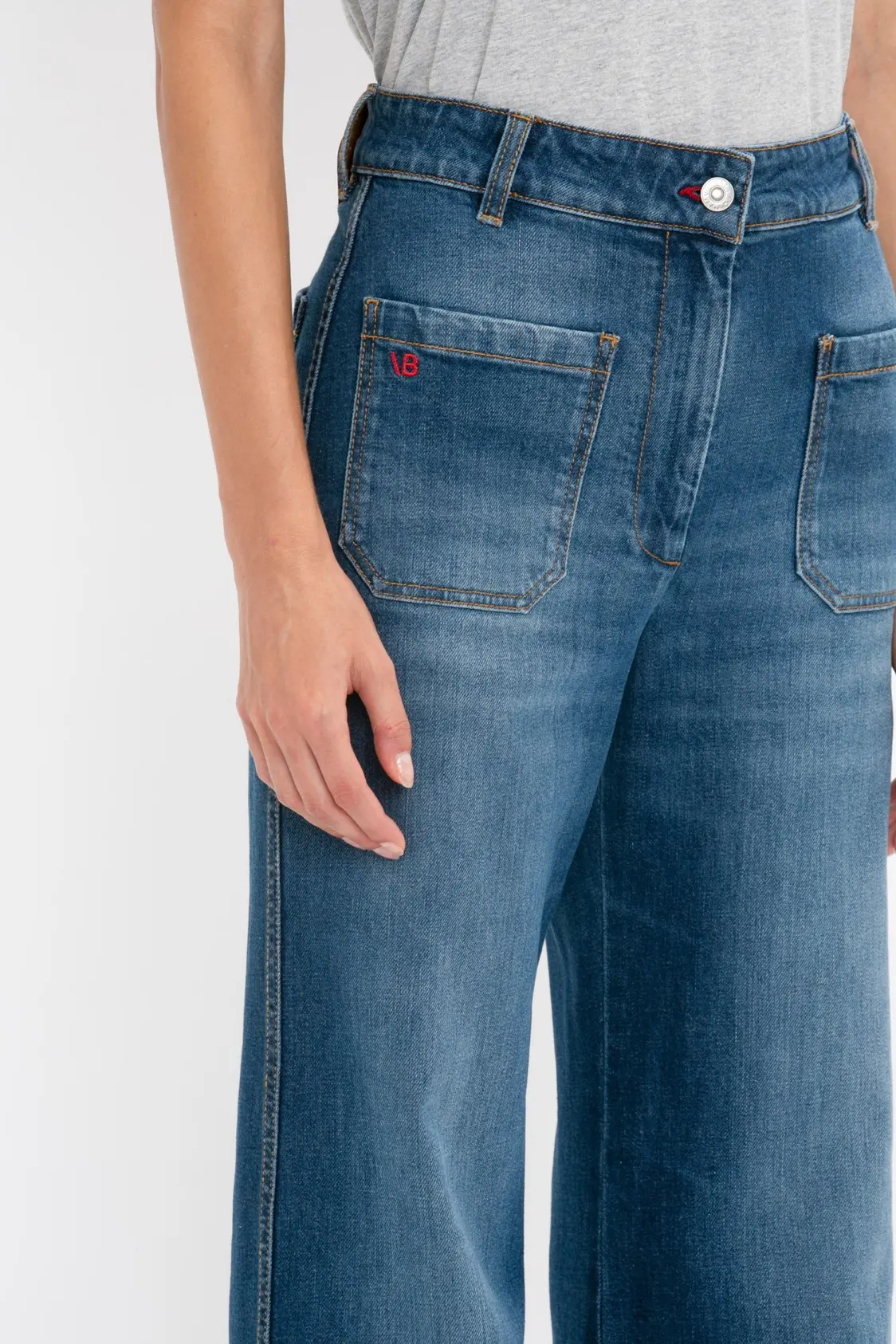 Alina High Waisted Jean In Shadow Wash - Image 4