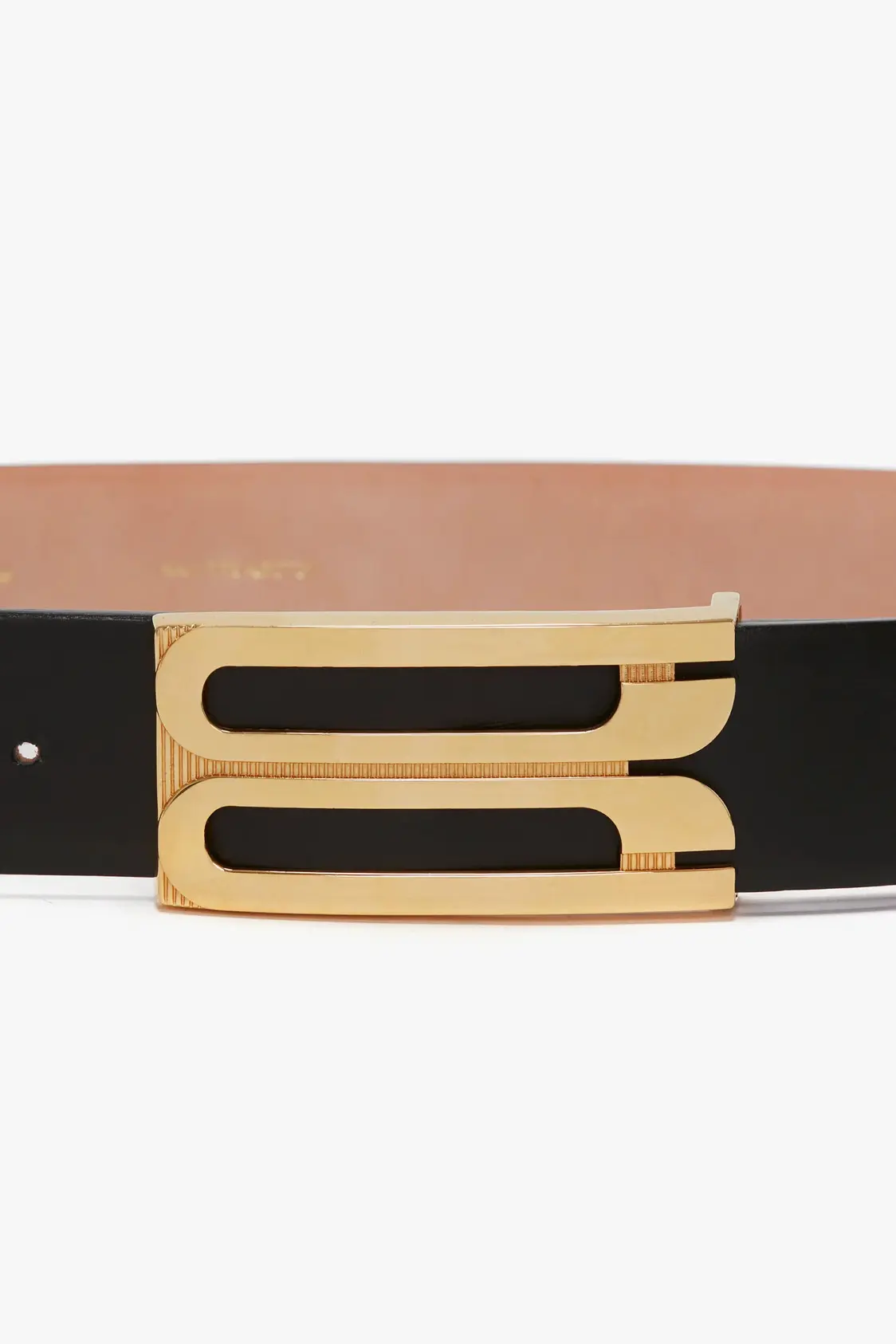 Jumbo Frame Belt In Black Croc-Effect Leather - Image 4