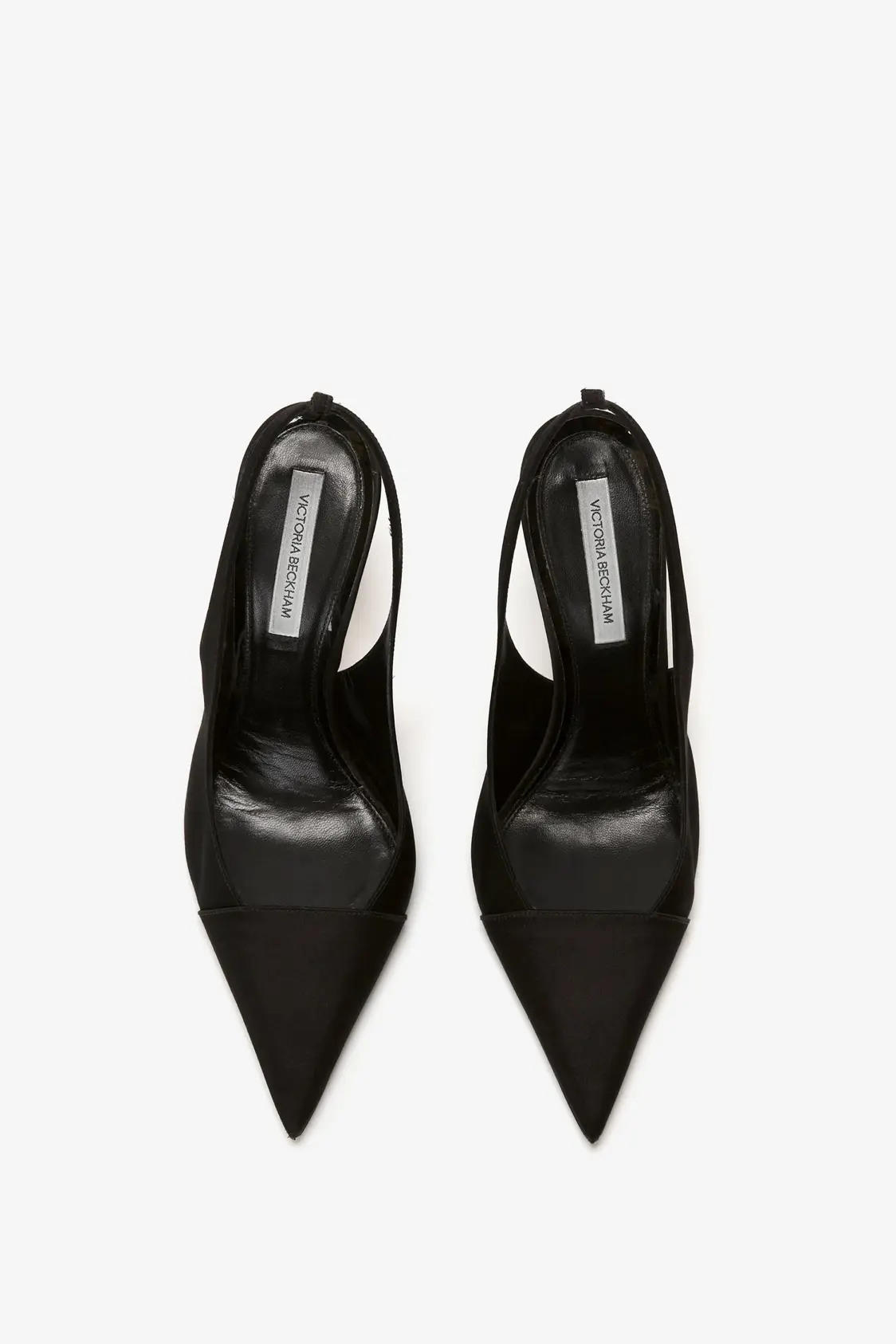 Pointy Toe Sling back in Black Calf - Image 2
