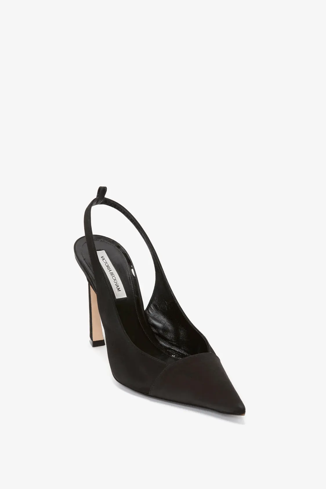 Pointy Toe Sling back in Black Calf - Image 3