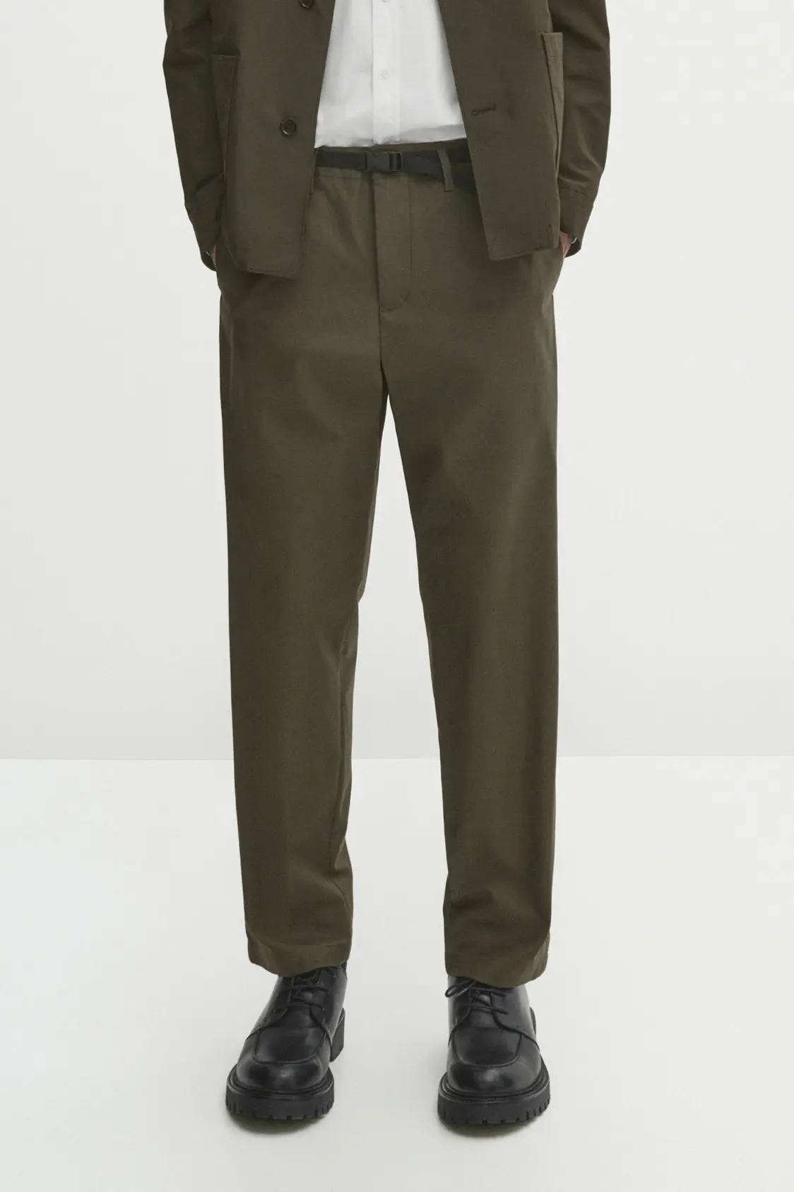 Straight-leg canvas chino trousers - Image 2