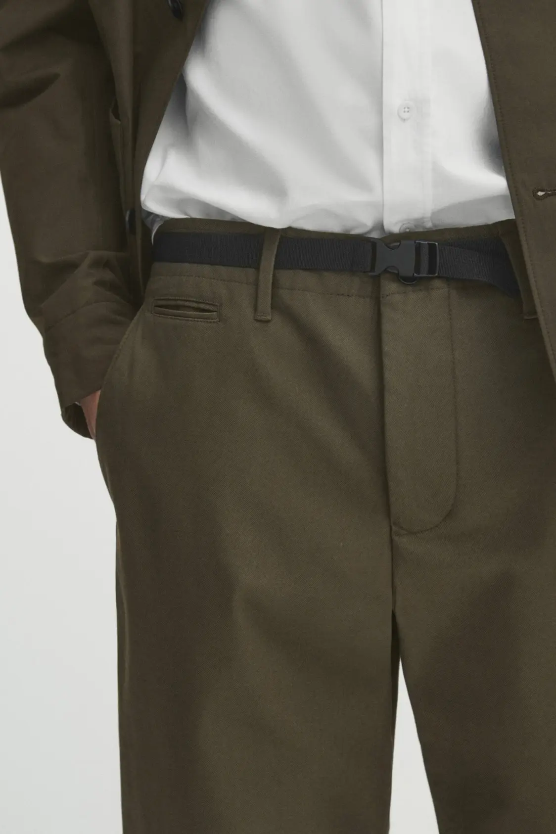 Straight-leg canvas chino trousers - Image 3