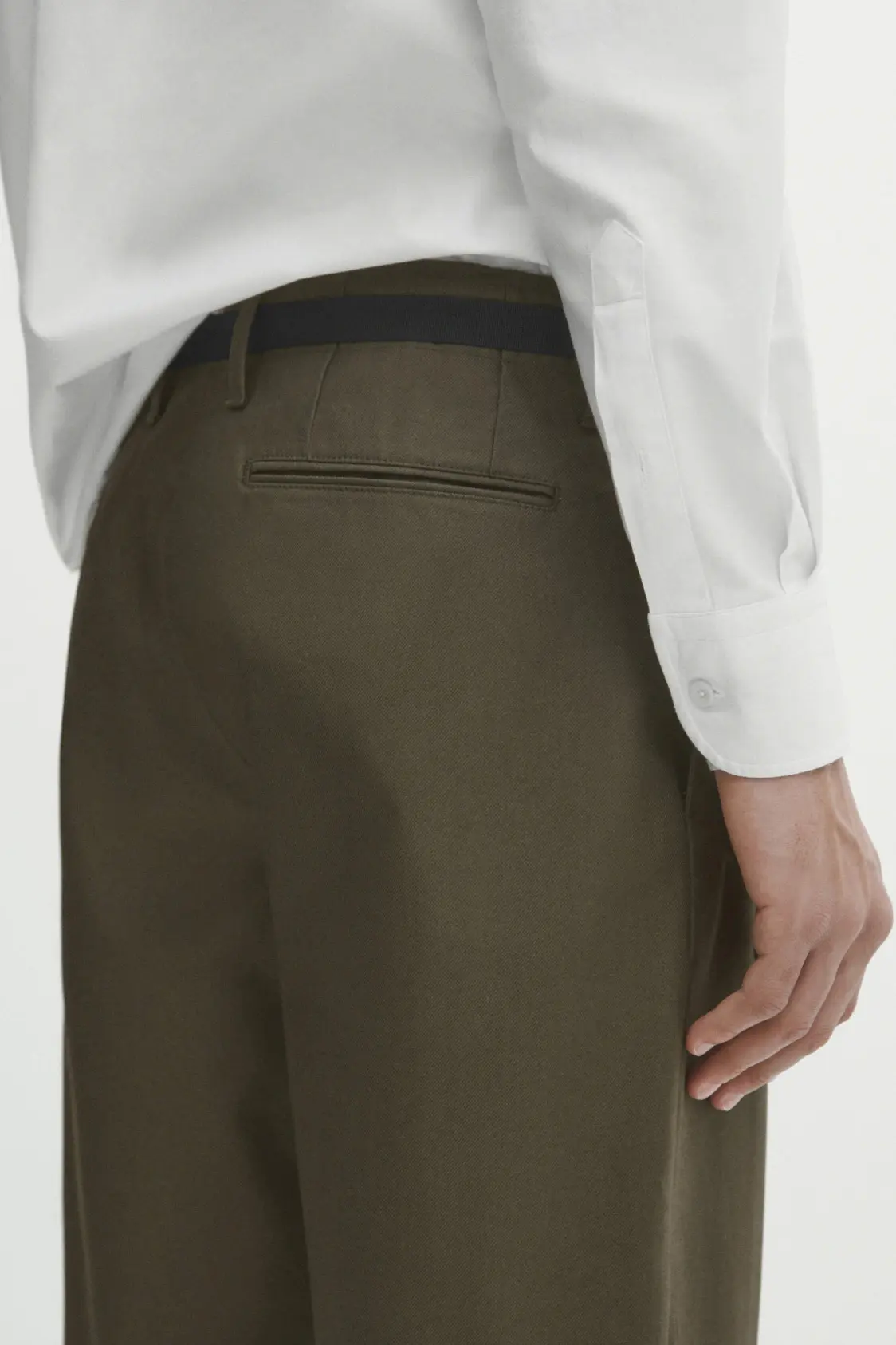 Straight-leg canvas chino trousers - Image 4