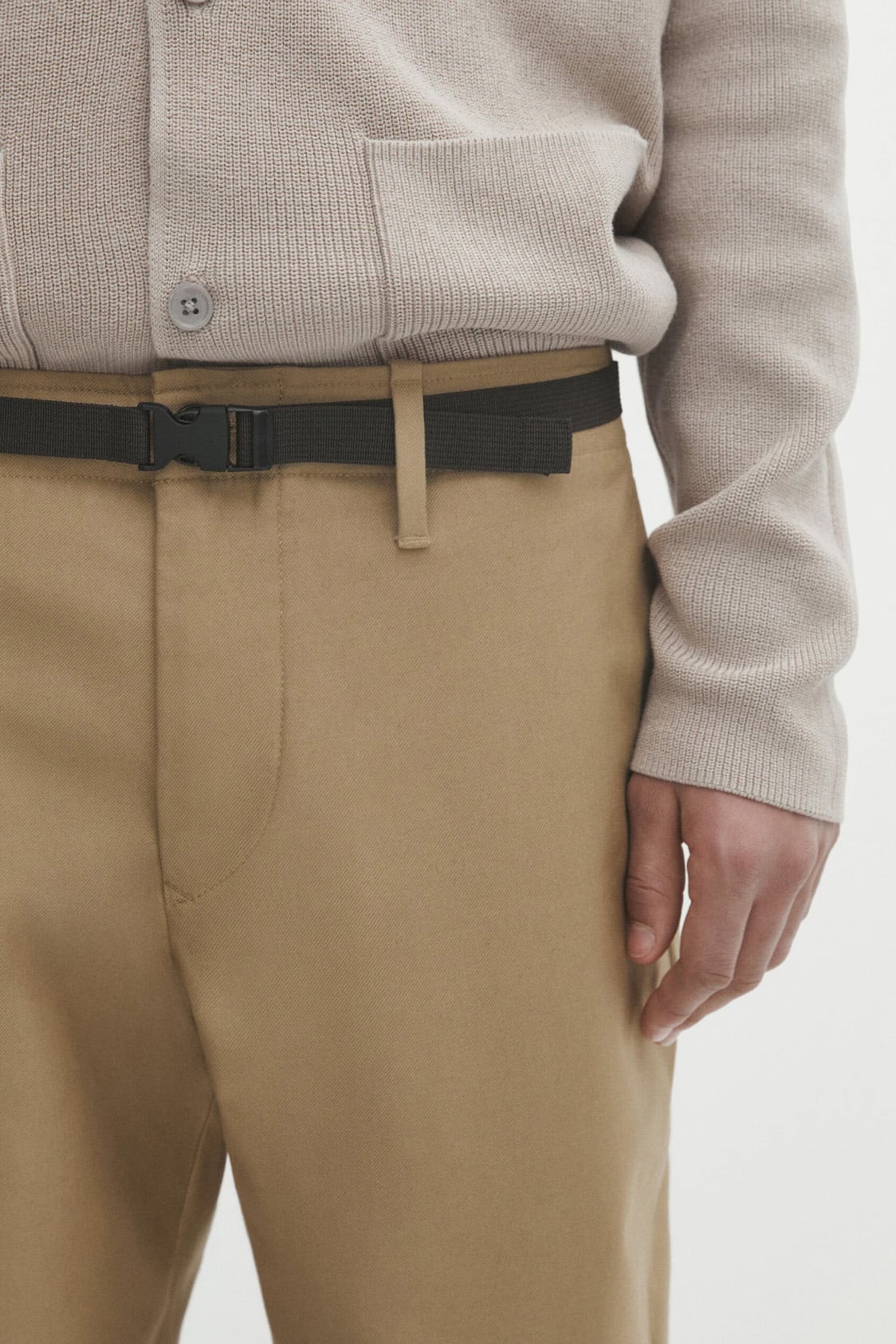 Micro twill tapered fit chino trousers - Image 3