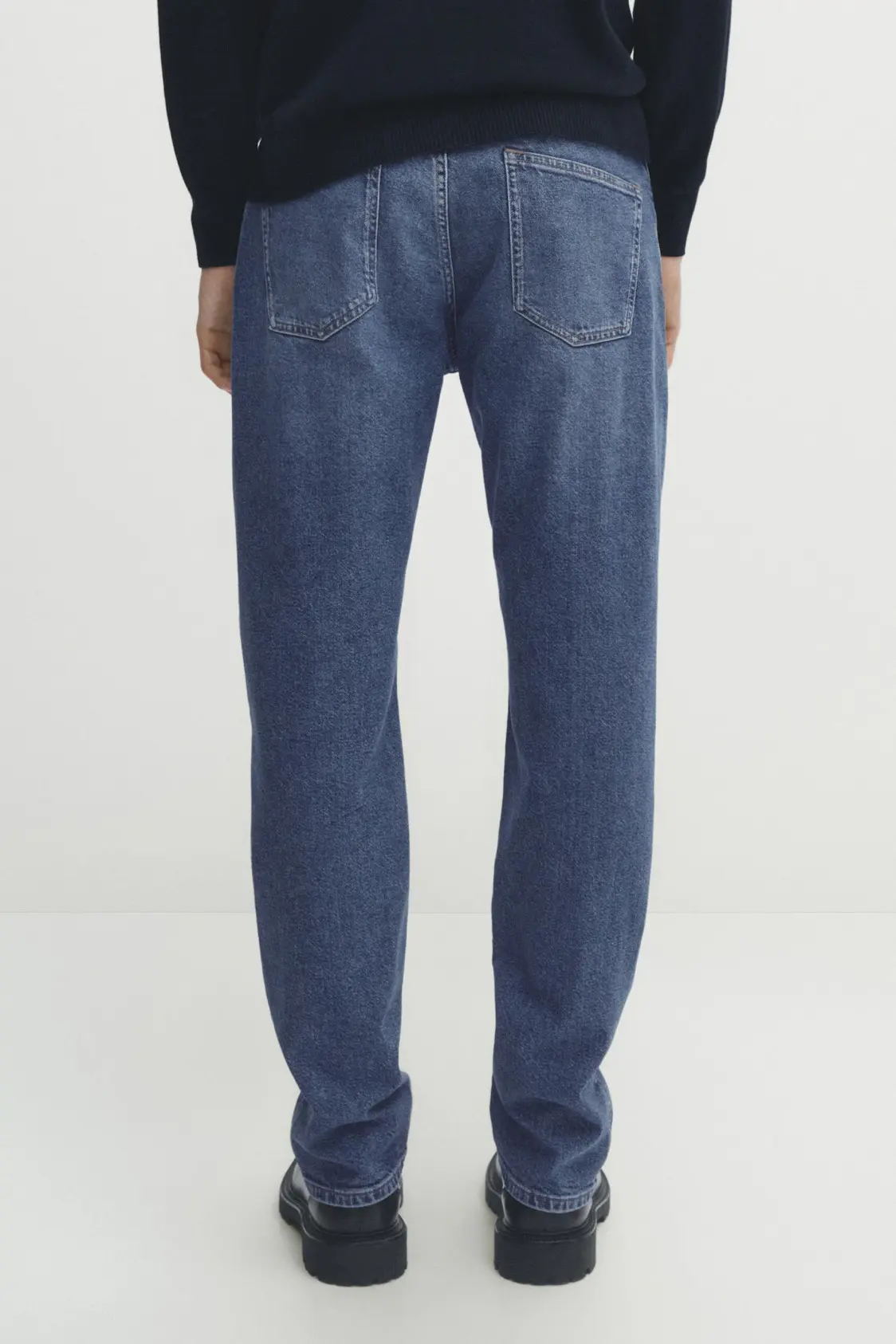 Tapered-fit mid stonewash selvedge jeans - Image 3