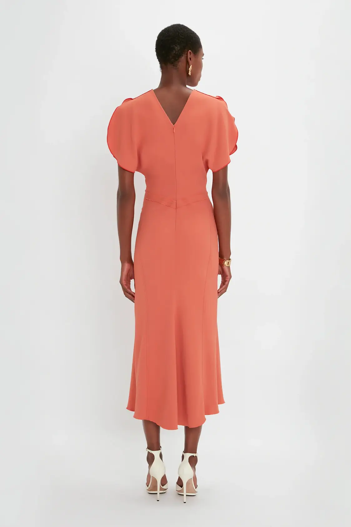 Low Back Cami Floor-Length Dress In Poppy Red - Image 3
