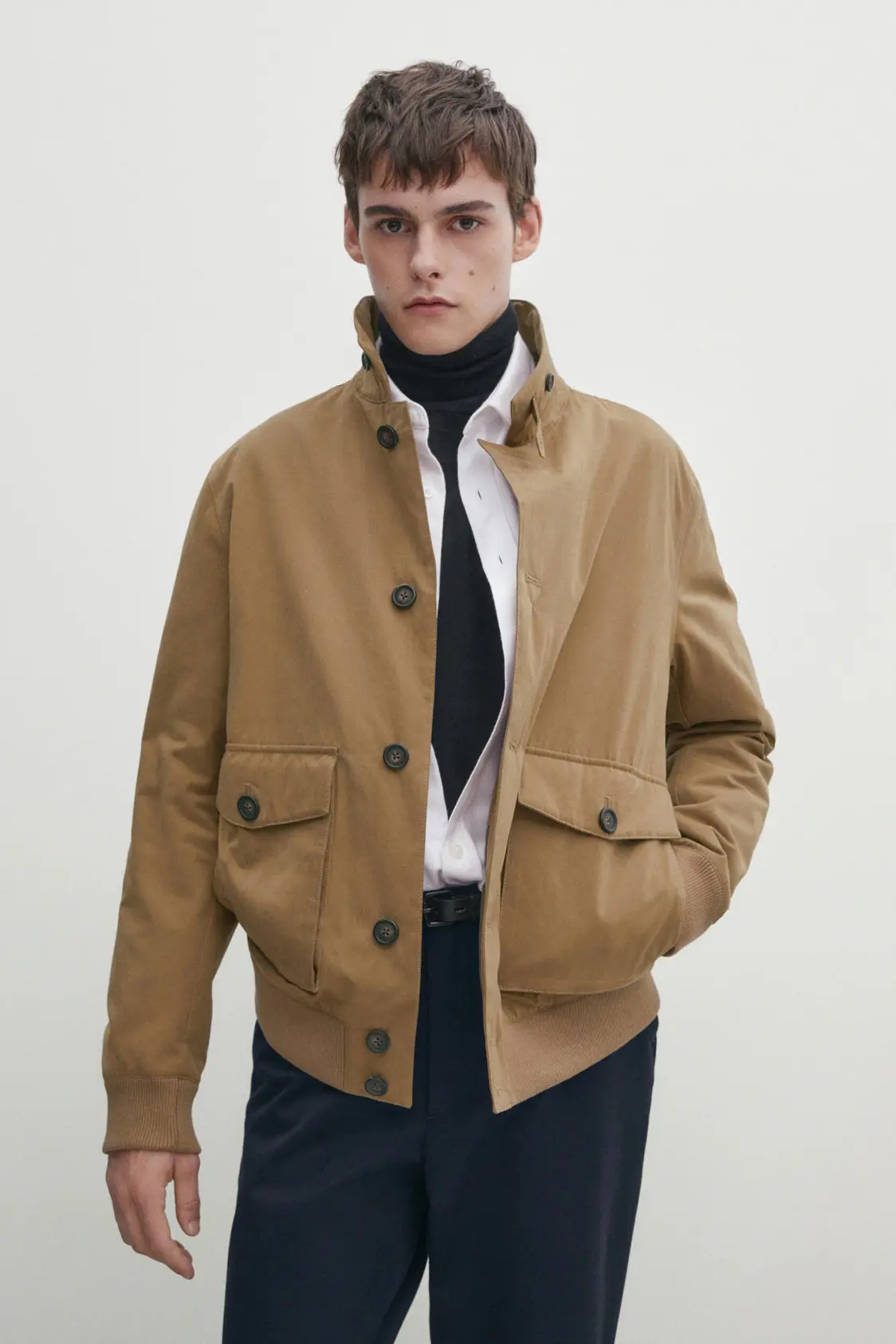 Cotton blend jacket with pockets - Image 2