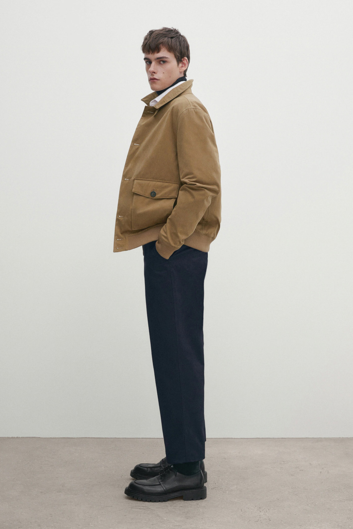 Cotton blend jacket with pockets - Image 3