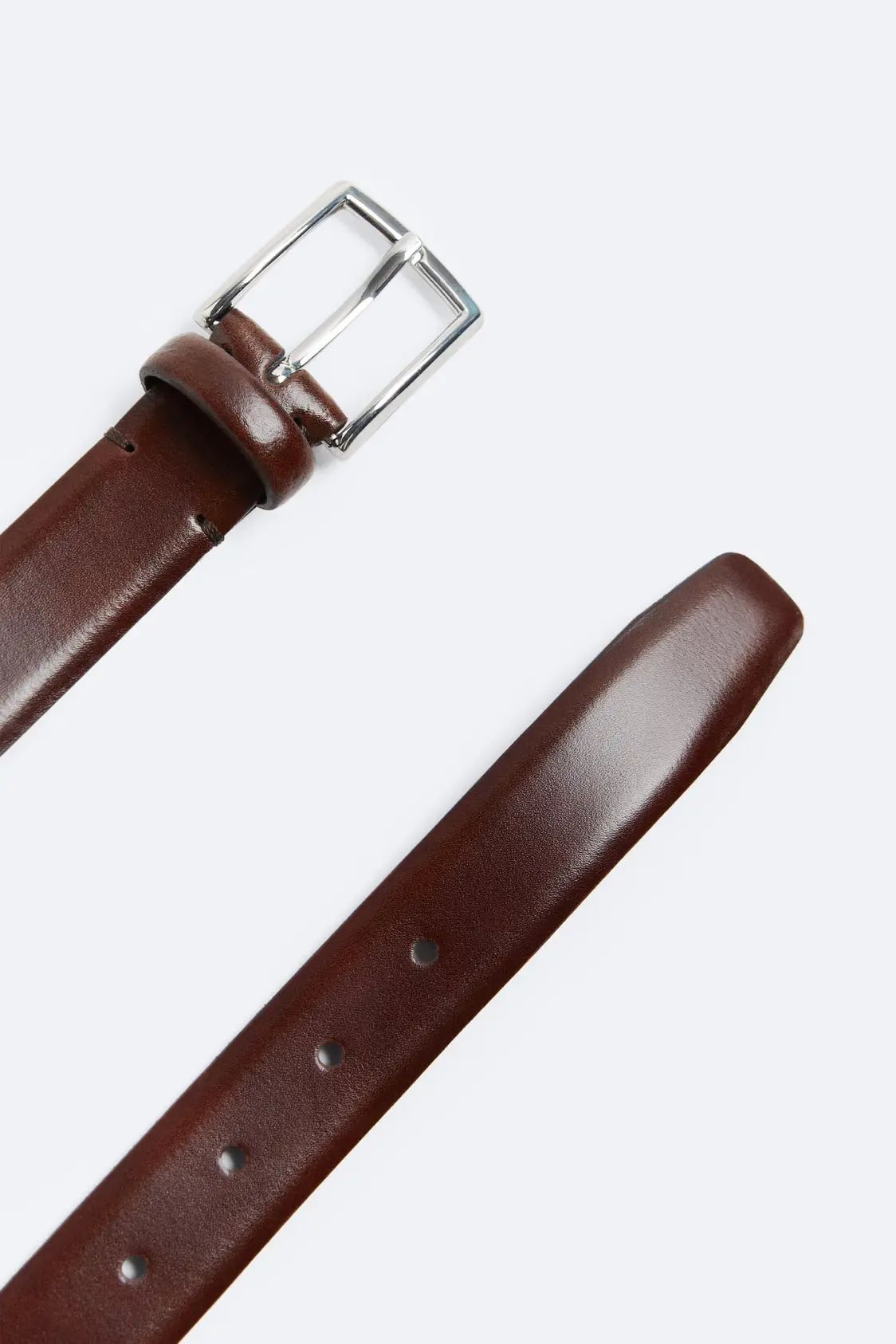 Topstitched leather belt - Image 2