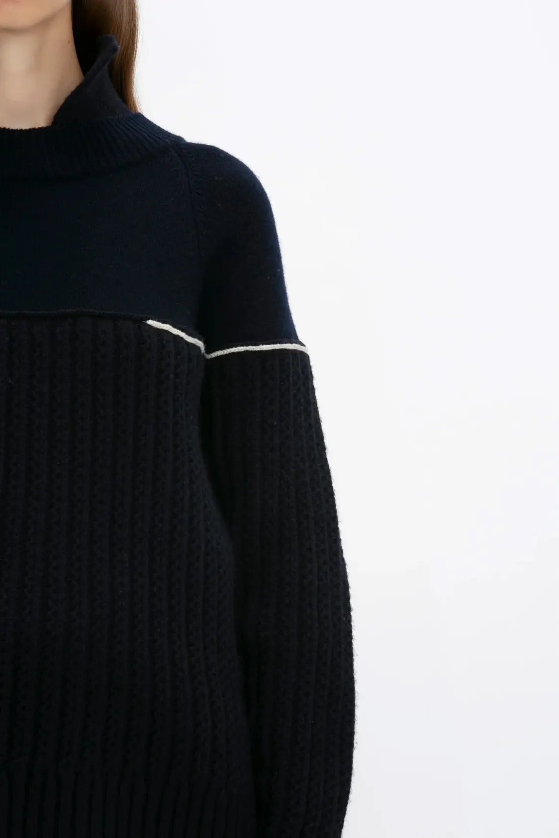 Strap Detail Knitted Gown In Black - Image 4