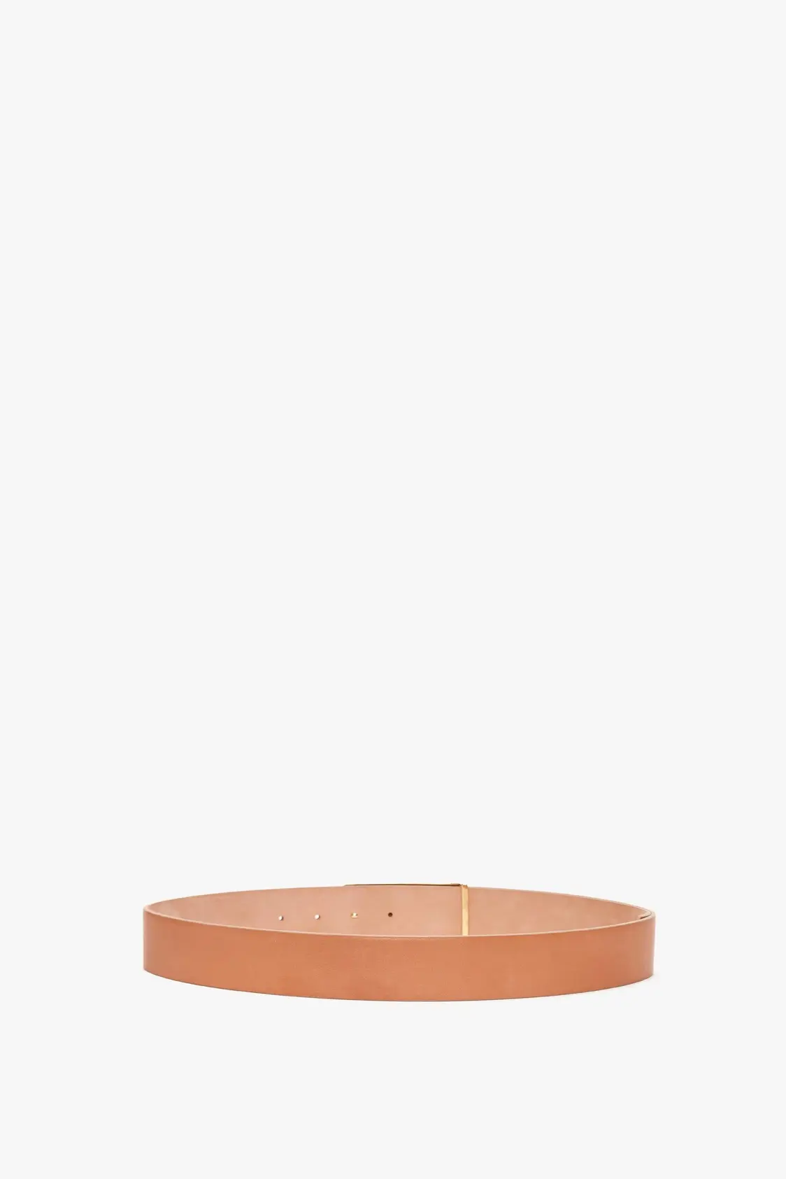 Jumbo Frame Belt In Orange Croc-Effect Leather - Image 4