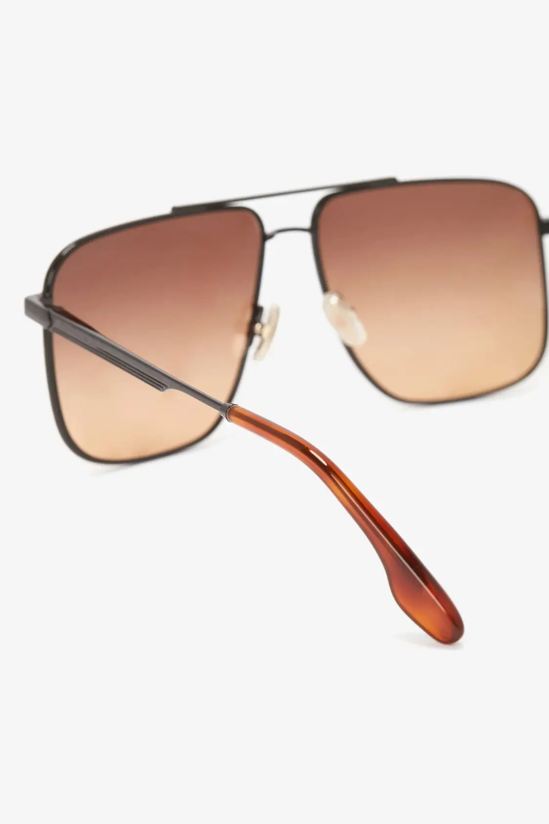 Rectangular Visor Gold-Framed Sunglasses - Image 4