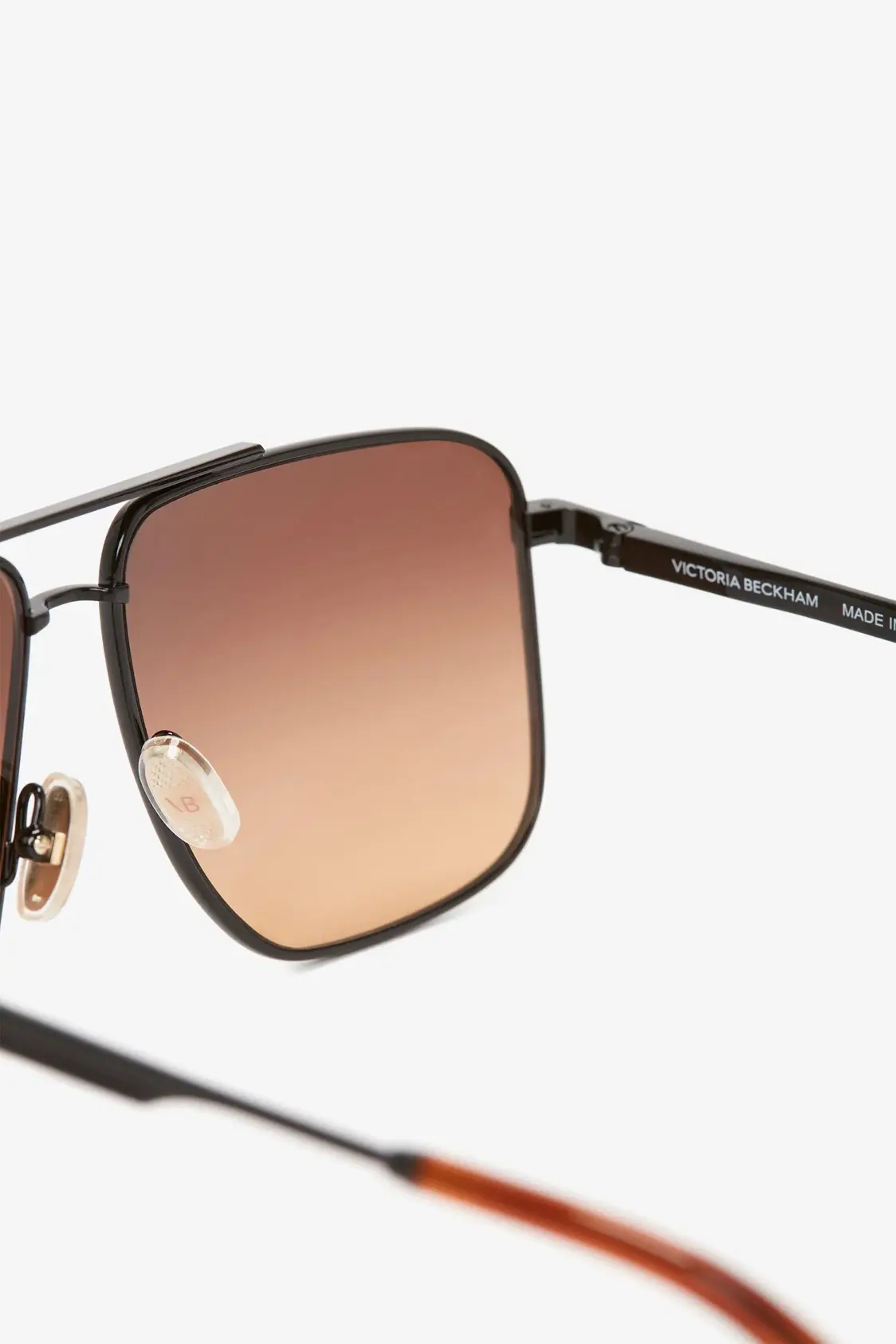 Rectangular Visor Gold-Framed Sunglasses - Image 2