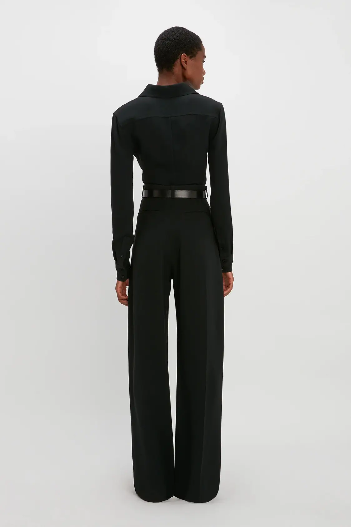 Exclusive Cropped Tuxedo Trouser In Ivory - Image 2