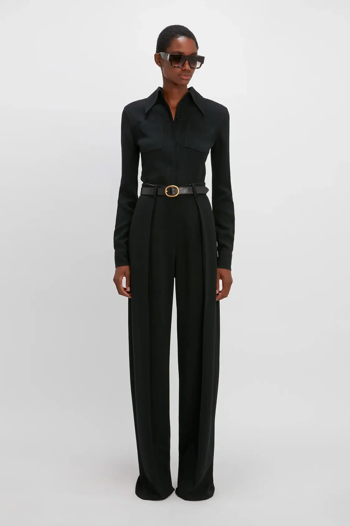 Exclusive Cropped Tuxedo Trouser In Ivory - Image 3