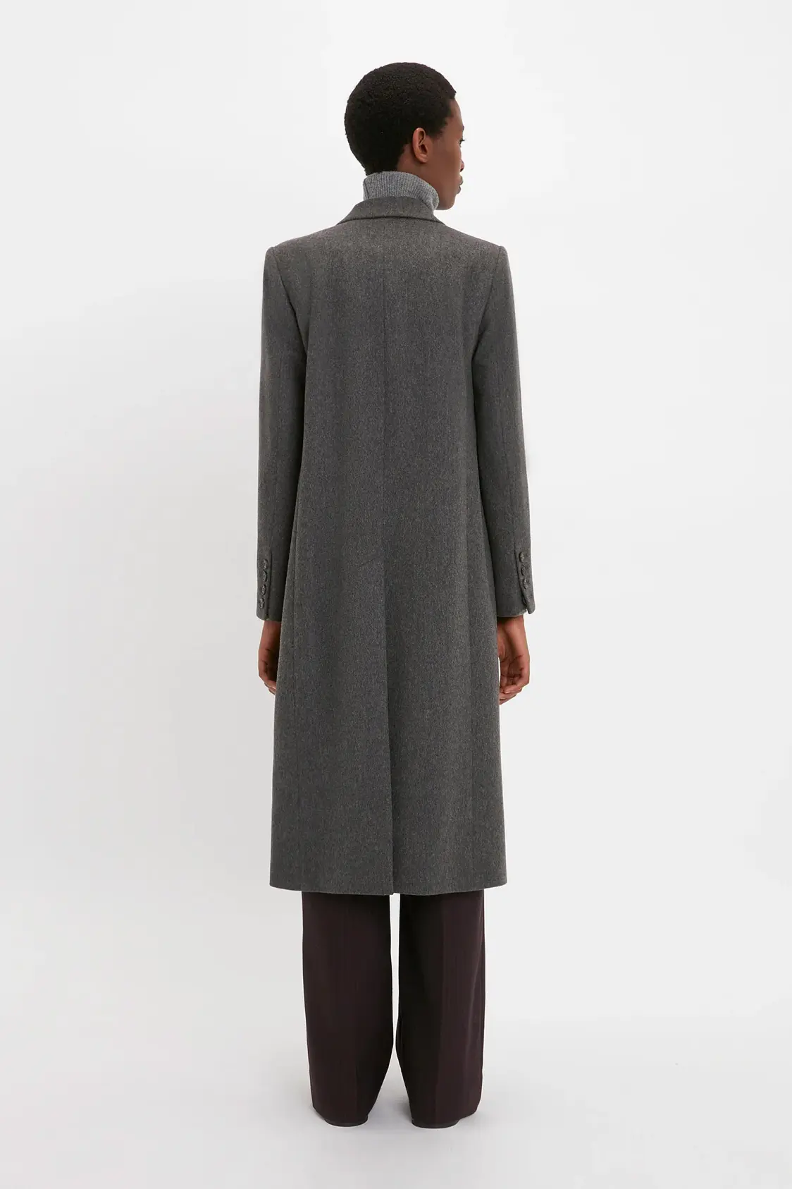 Exclusive Waisted Tailored Coat In Flax - Image 3